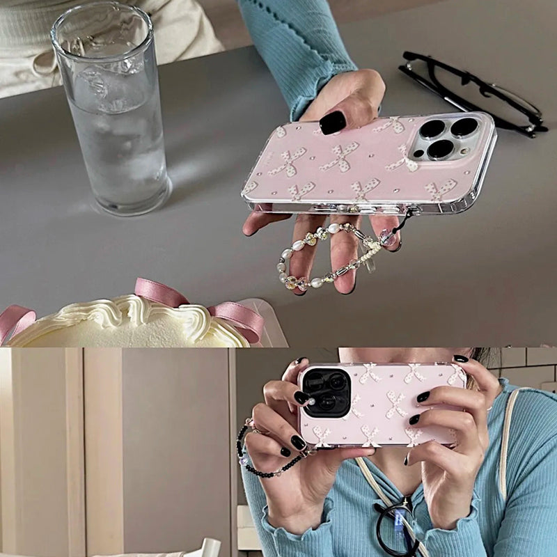 iPhone Series Luxury Pink Little Bows Phone Case