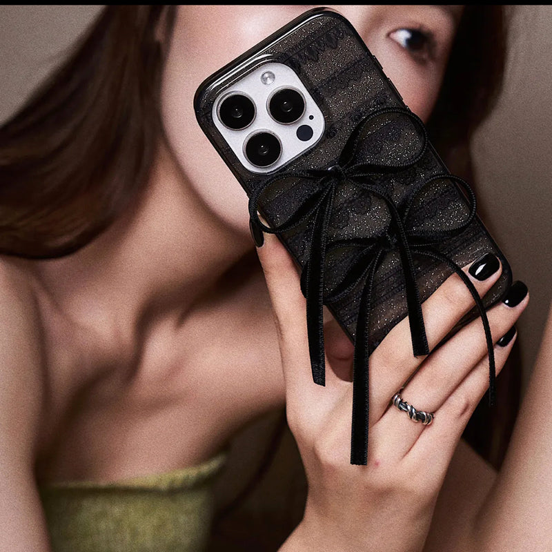 iPhone Series Luxury Shiny Bowknot Phone Case
