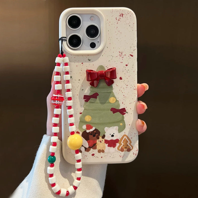 iPhone Series Christmas Tree Bowknot Phone Case