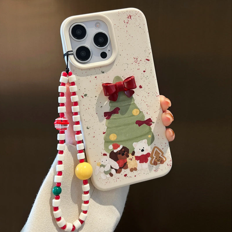 iPhone Series Christmas Tree Bowknot Phone Case
