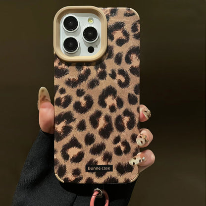 iPhone Series Retro Leopard Print Phone Case