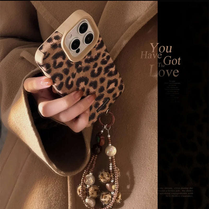 iPhone Series Retro Leopard Print Phone Case