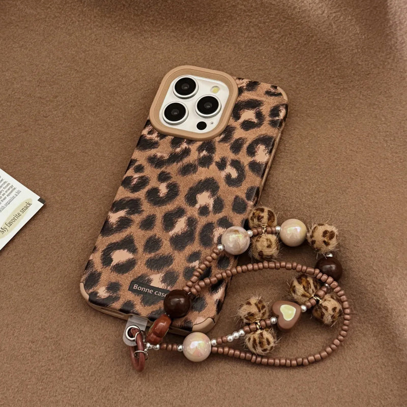 iPhone Series Retro Leopard Print Phone Case