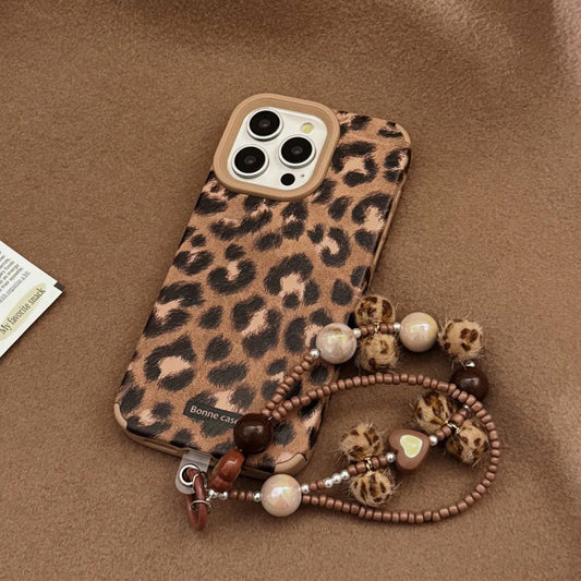 iPhone Series Retro Leopard Print Phone Case