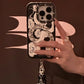 iPhone Series White Snake Pattern Black Case