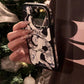 iPhone Series White Snake Pattern Black Case