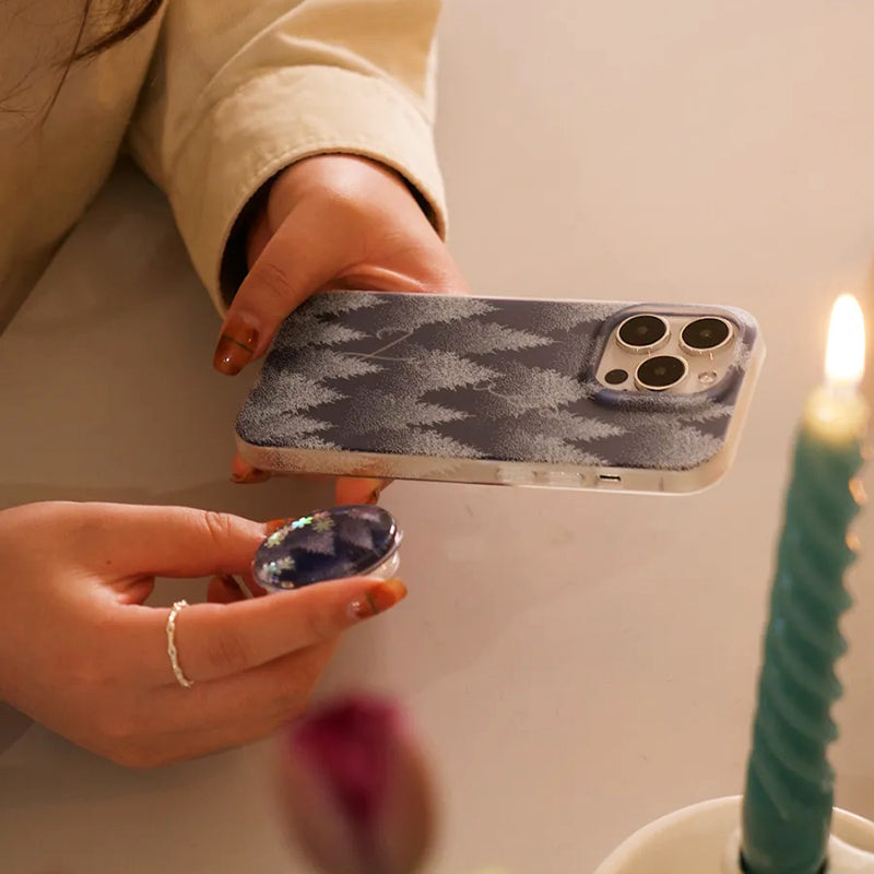 iPhone Series Winter Look Trees Case with PopGrip