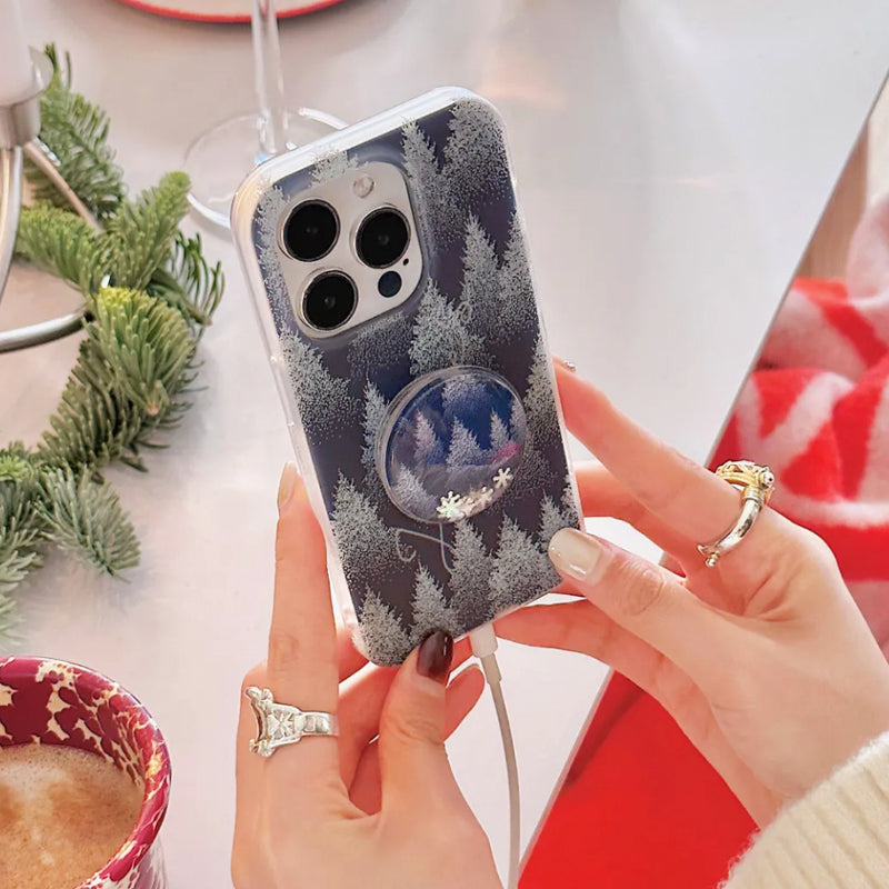 iPhone Series Winter Look Trees Case with PopGrip