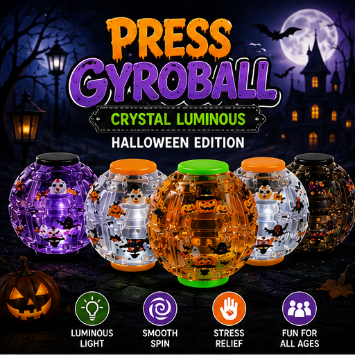 Halloween Crystal Luminous Press Gyroball