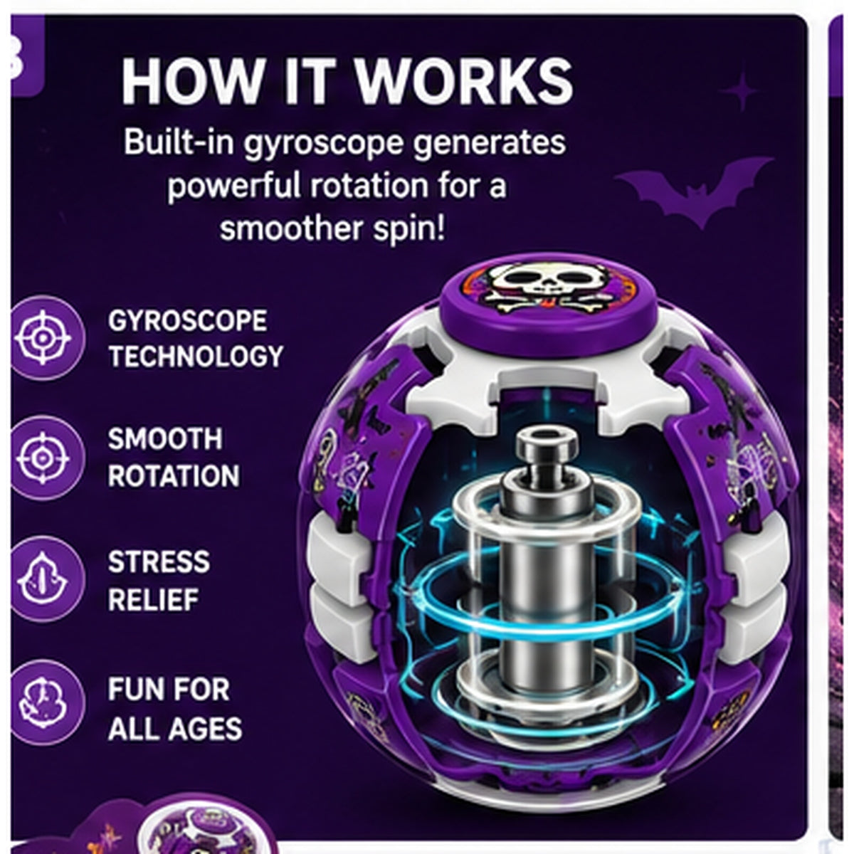How Halloween press gyroball works