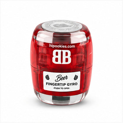 Red beer fingertip gyro variant on white background