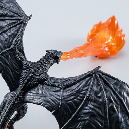 Close-up detail of the flying dragon night light