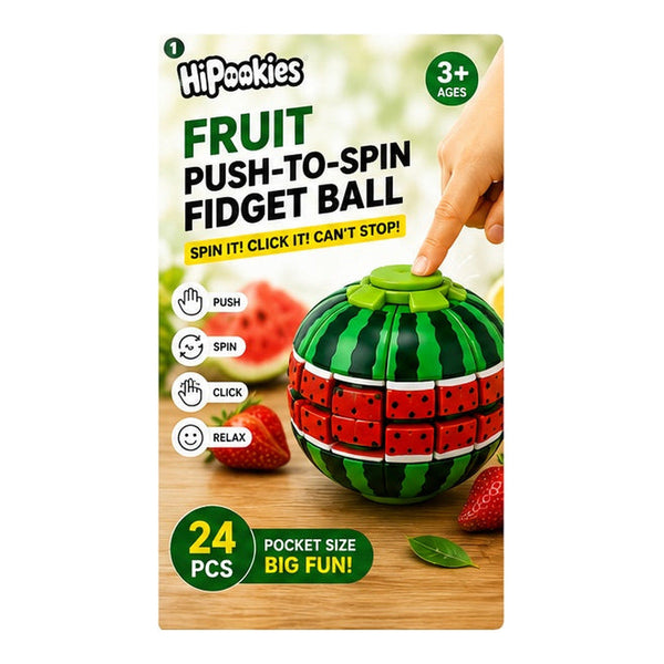 HiPookies Fruit Push-to-Spin Fidget Ball hero image