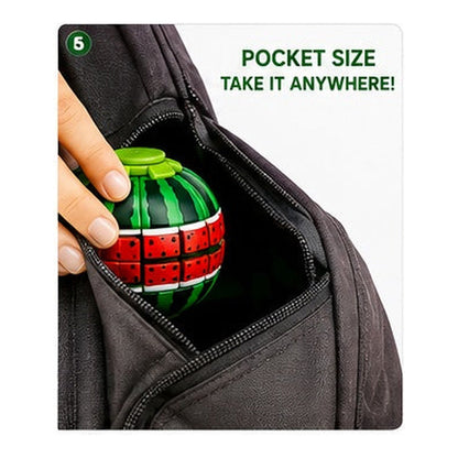 Pocket size HiPookies Fruit Push-to-Spin Fidget Ball