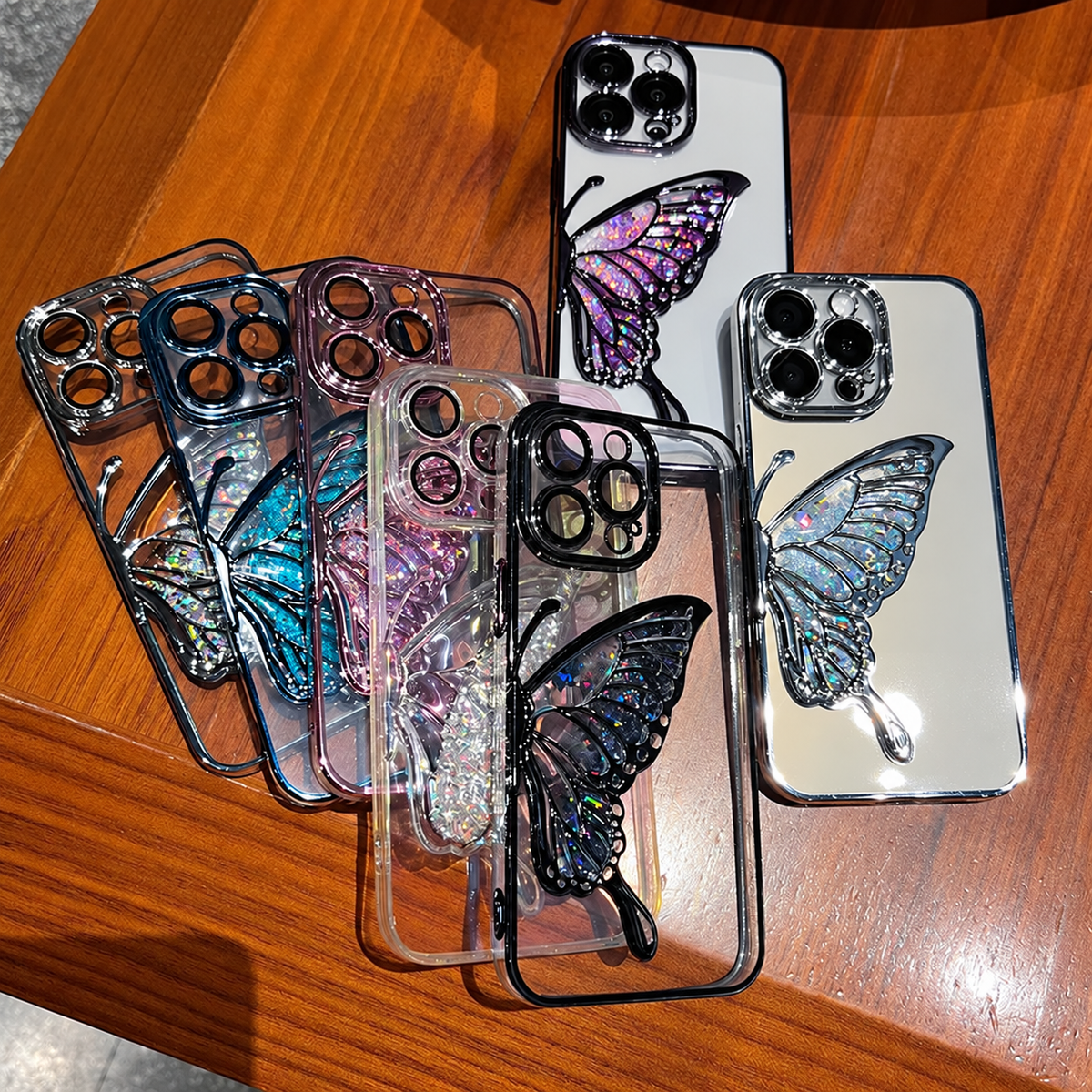 Liquid butterfly case color range