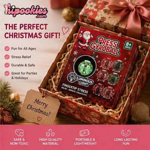 Hipookies Press Gyroball Christmas gift presentation