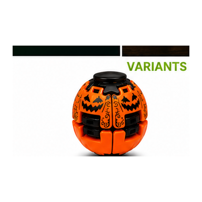Orange Pumpkin Halloween Pressure Rotating Ball on white background