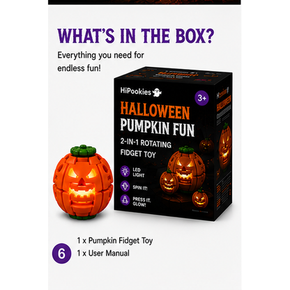 HiPookies Pumpkin fidget toy box contents