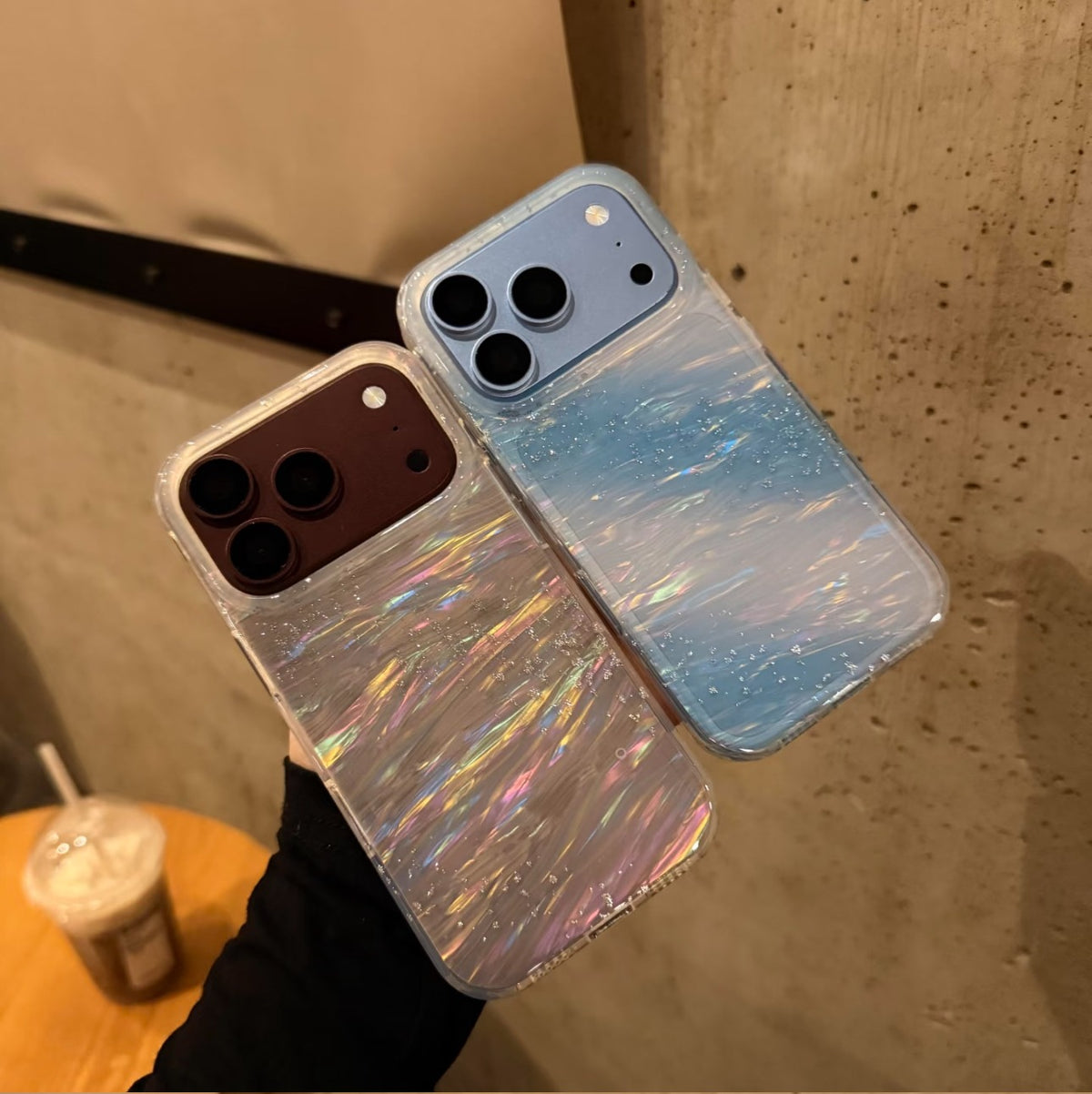 Iridescent glitter clear case for iPhone 18 Pro and 18 Pro Max - view 6